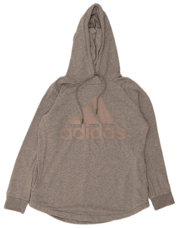 Pulover Adidas pentru damă cu grafică, UK 16/18, mare, gri bumbac