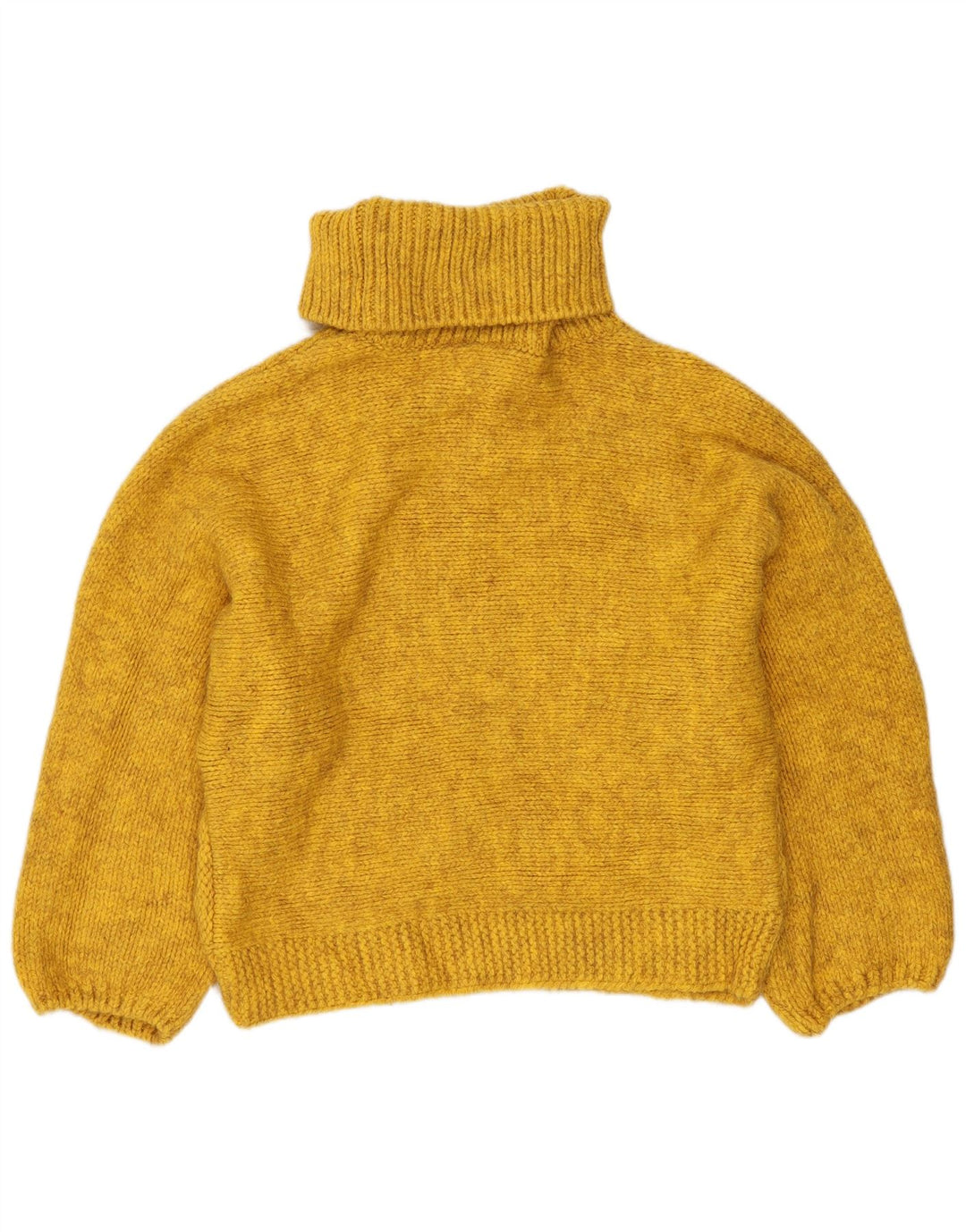 MARKS & SPENCER Pulover crop cu gât rulat pentru femei UK 10 Small Yellow