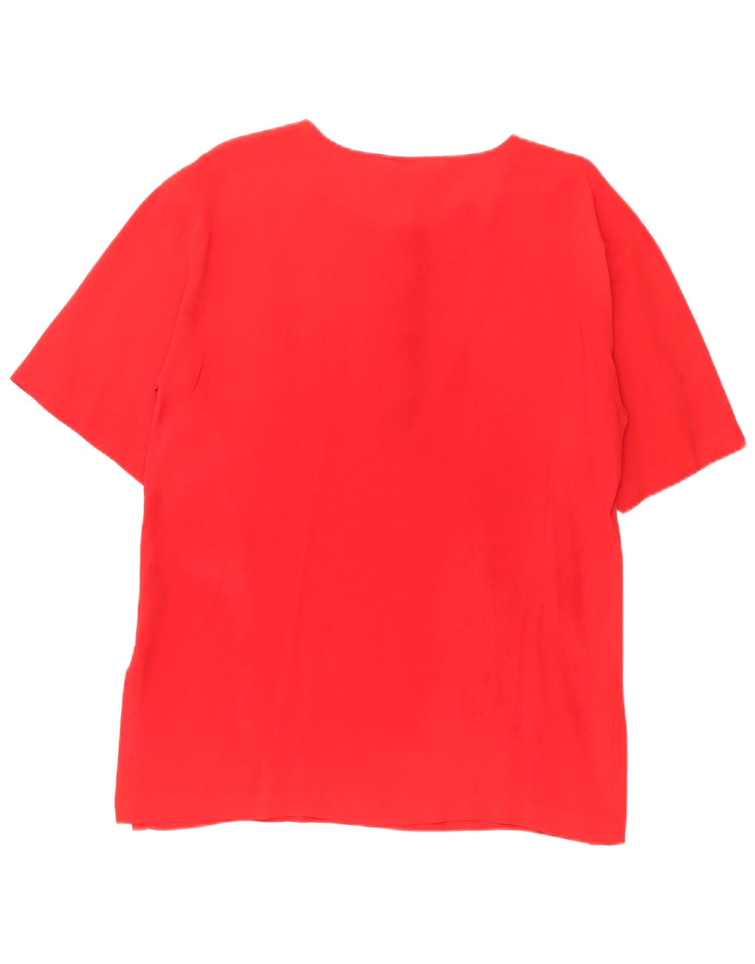 Bluză Vintage Femei Top IT 46 Mare Mătase Roșie