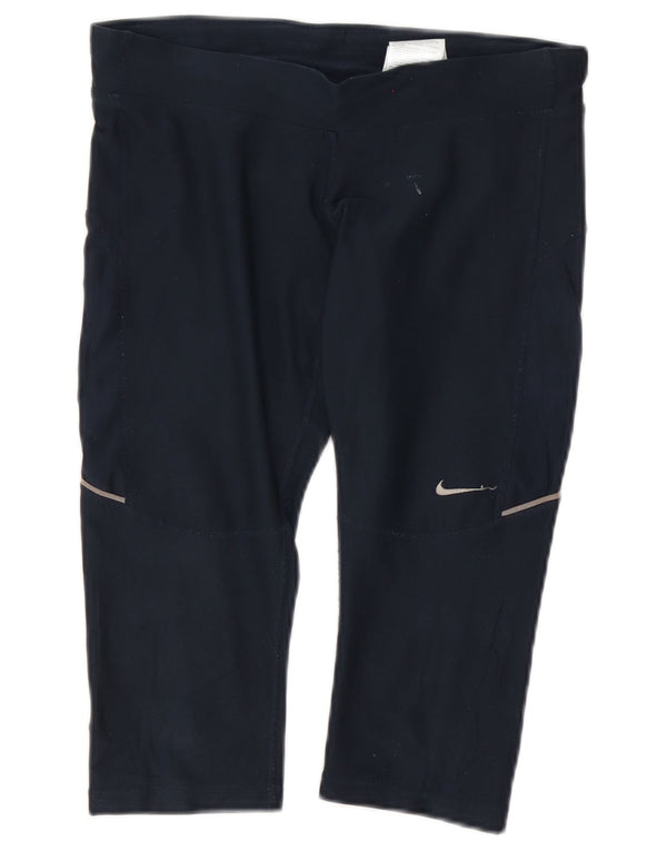 Leggings Capri Dri Fit Nike pentru femei UK 10 Poliester bleumarin mic