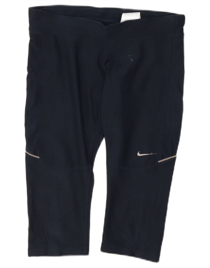 Leggings Capri Dri Fit Nike pentru femei UK 10 Poliester bleumarin mic