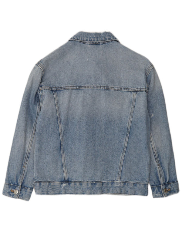 Jachetă Zara Fete Denim Distressed 9-10 Ani Albastru