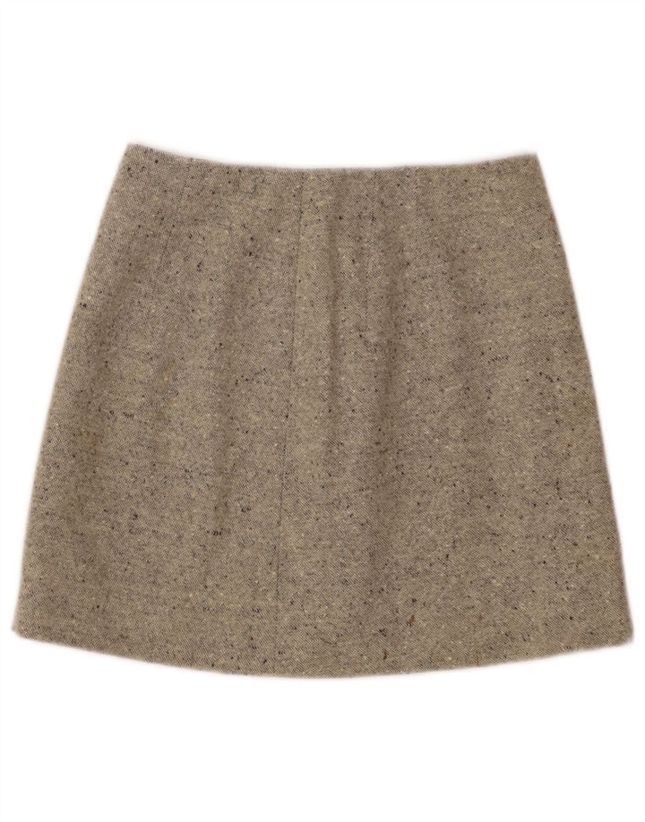 Fusta mini vintage pentru femei W26 Mic Bej pete