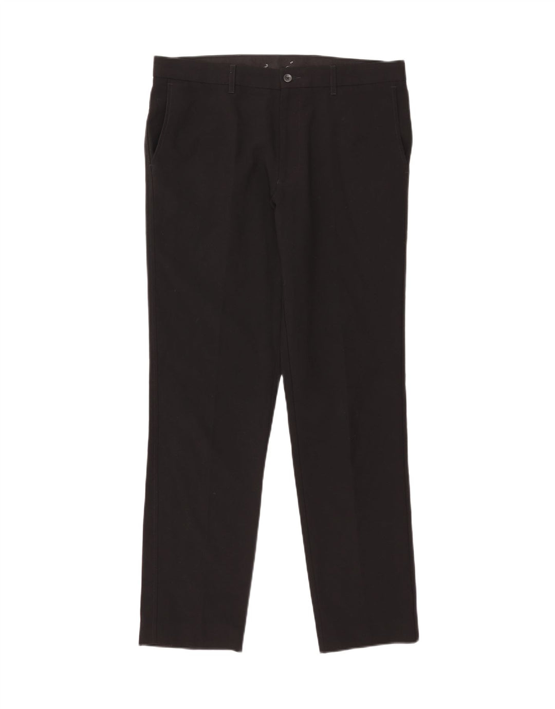 Marks & Spencer Pantaloni chino croiți pentru bărbați L34 L31 Poliester negru