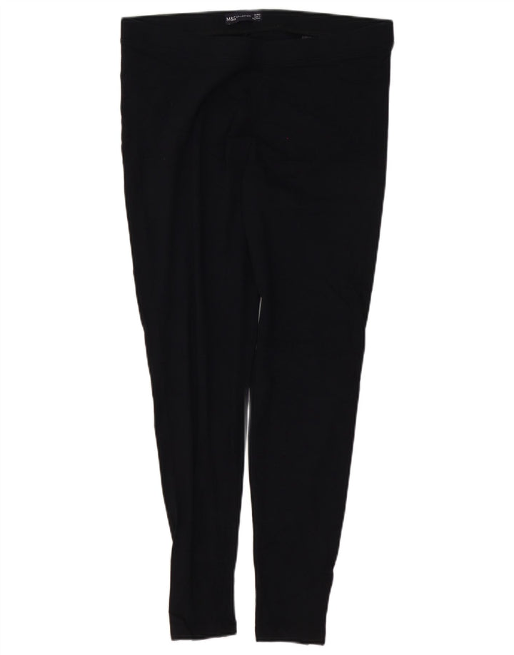 MARKS & SPENCER Leggings pentru femei UK 14, mare, negru, bumbac