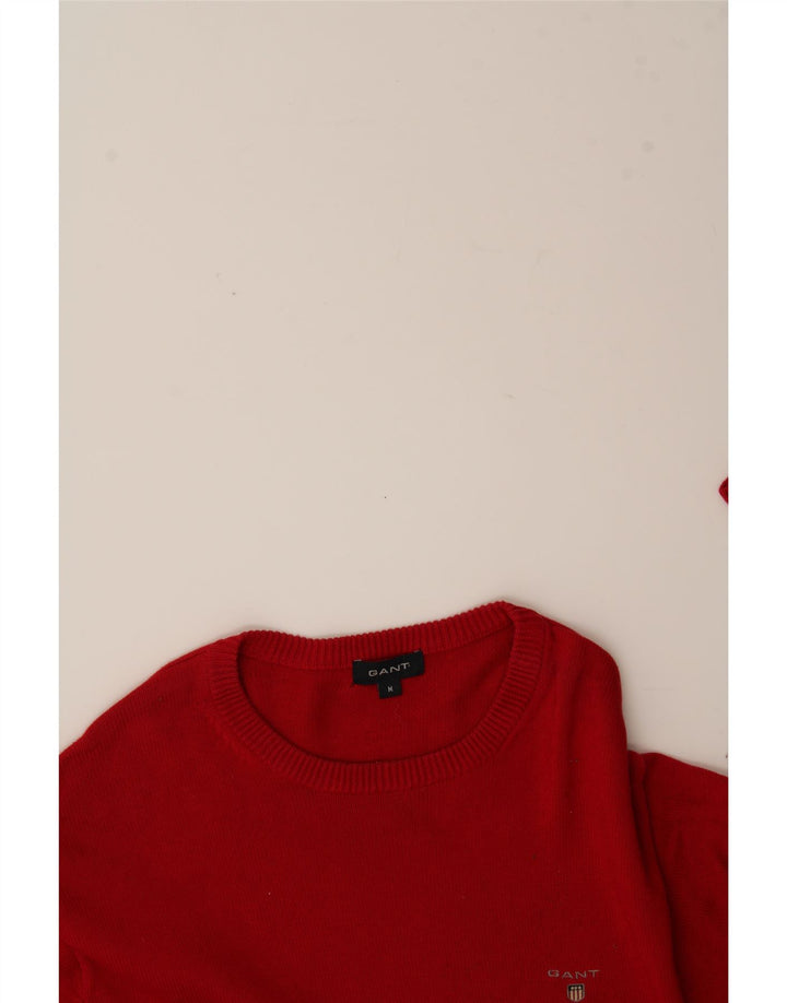GANT Mens Crew Neck Jumper Sweater Medium Red Cotton Vintage Gant and Second-Hand Gant from Messina Hembry 