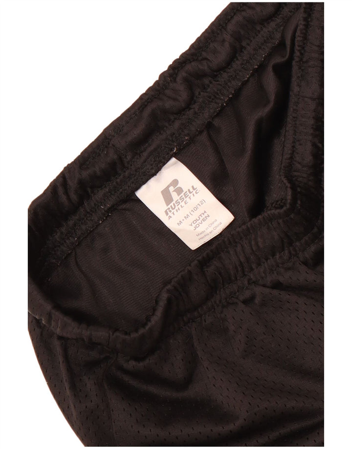 Pantaloni scurți sport Russell Athletic pentru băieți 10-11 ani poliester negru mediu