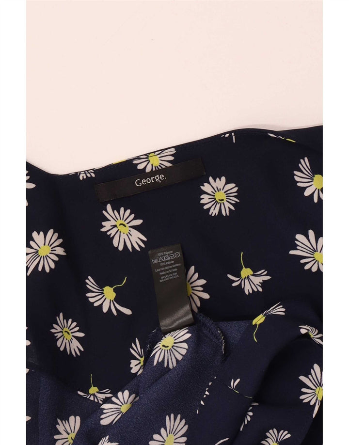 Top camis George pentru femei UK 16 mare, albastru marin, poliester floral