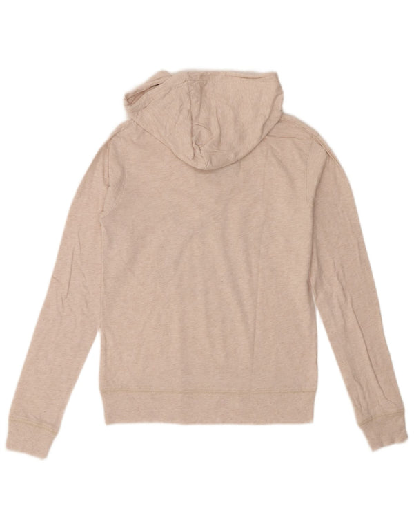 Hard Rock Cafe pentru femei Lisabona Graphic Hoodie Pulover UK 6 XS Bej Bumbac