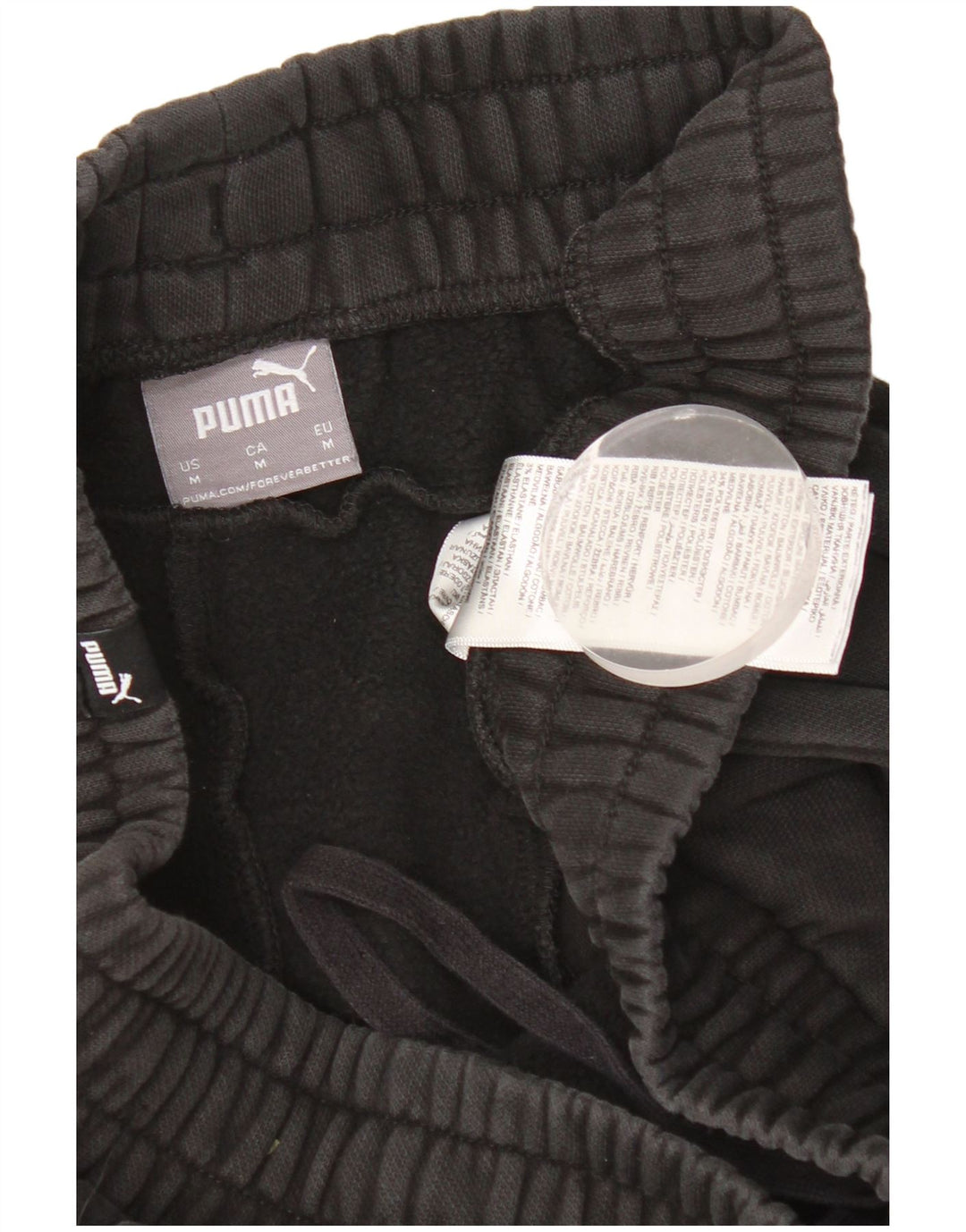 Pantaloni de trening Puma pentru bărbați Joggeri, bumbac mediu negru