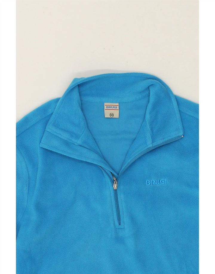 BRUGI Boys Zip Neck Fleece Jumper 12-13 Years Medium  Blue Polyester Vintage Brugi and Second-Hand Brugi from Messina Hembry 