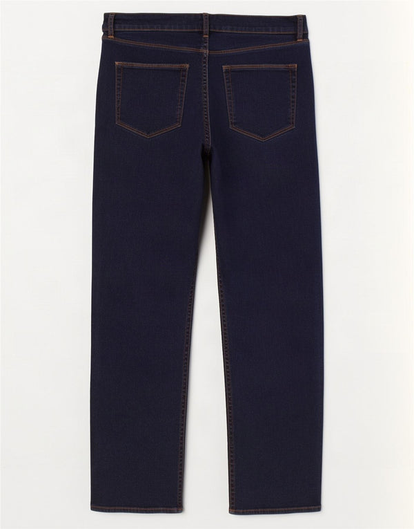 Blugi drepti pentru femei Marks & Spencer UK 18 XL W40 L30 bleumarin bumbac