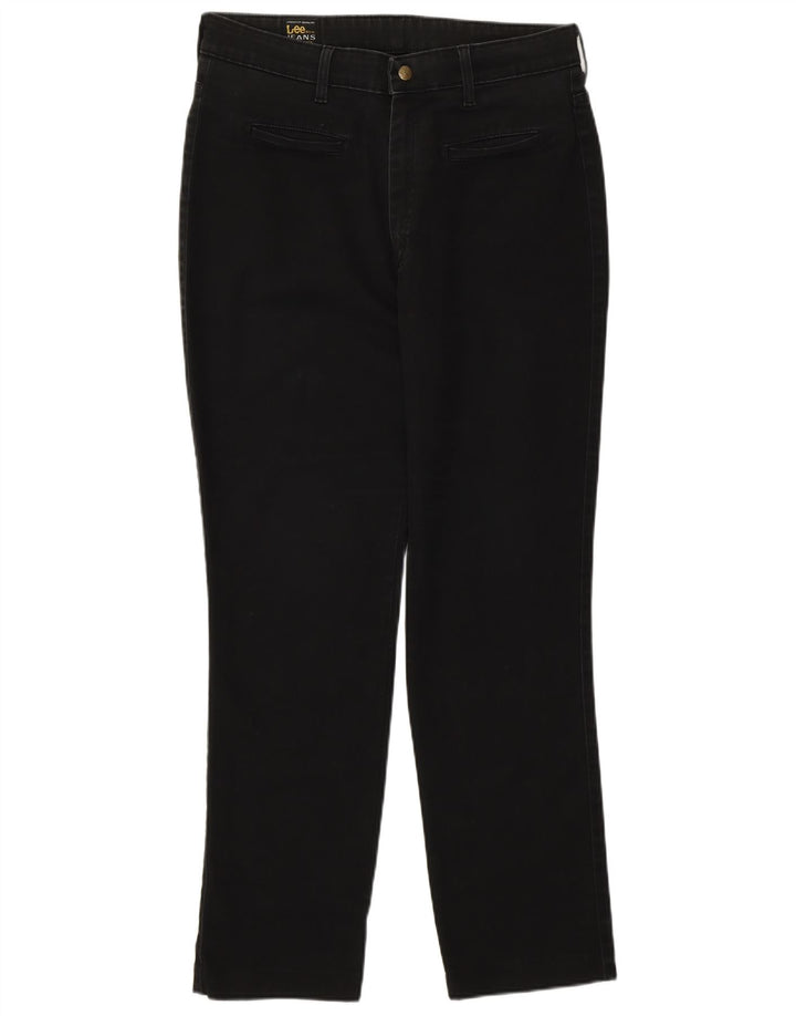 Blugi drepti pentru femei Lee W34 L28 bumbac negru