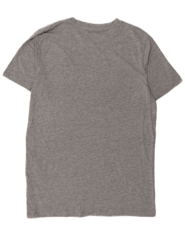 JACK & JONES Tricou grafic pentru bărbați Top din bumbac gri mediu