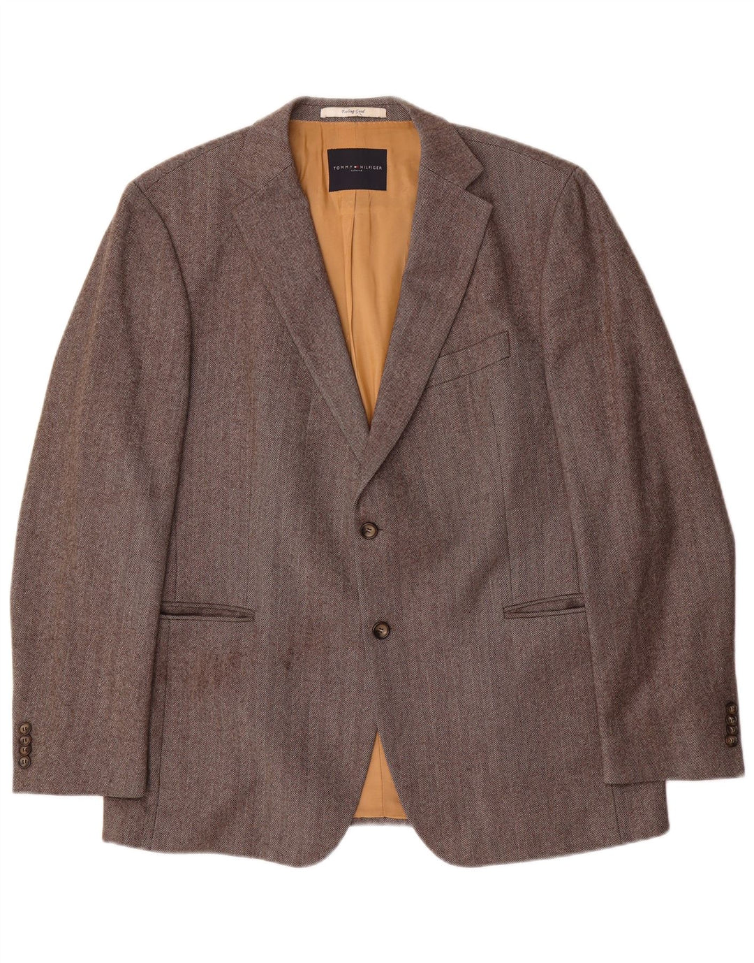 Sacou blazer pentru bărbați Tommy Hilfiger, cu 2 nasturi, IT 56 3XL, lână gri Herringbone