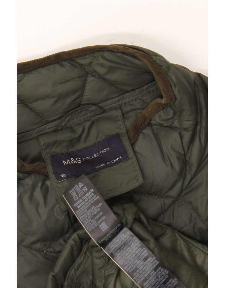 Palton căptușit pentru femei Marks & Spencer UK 18 XL Kaki Poliamidă