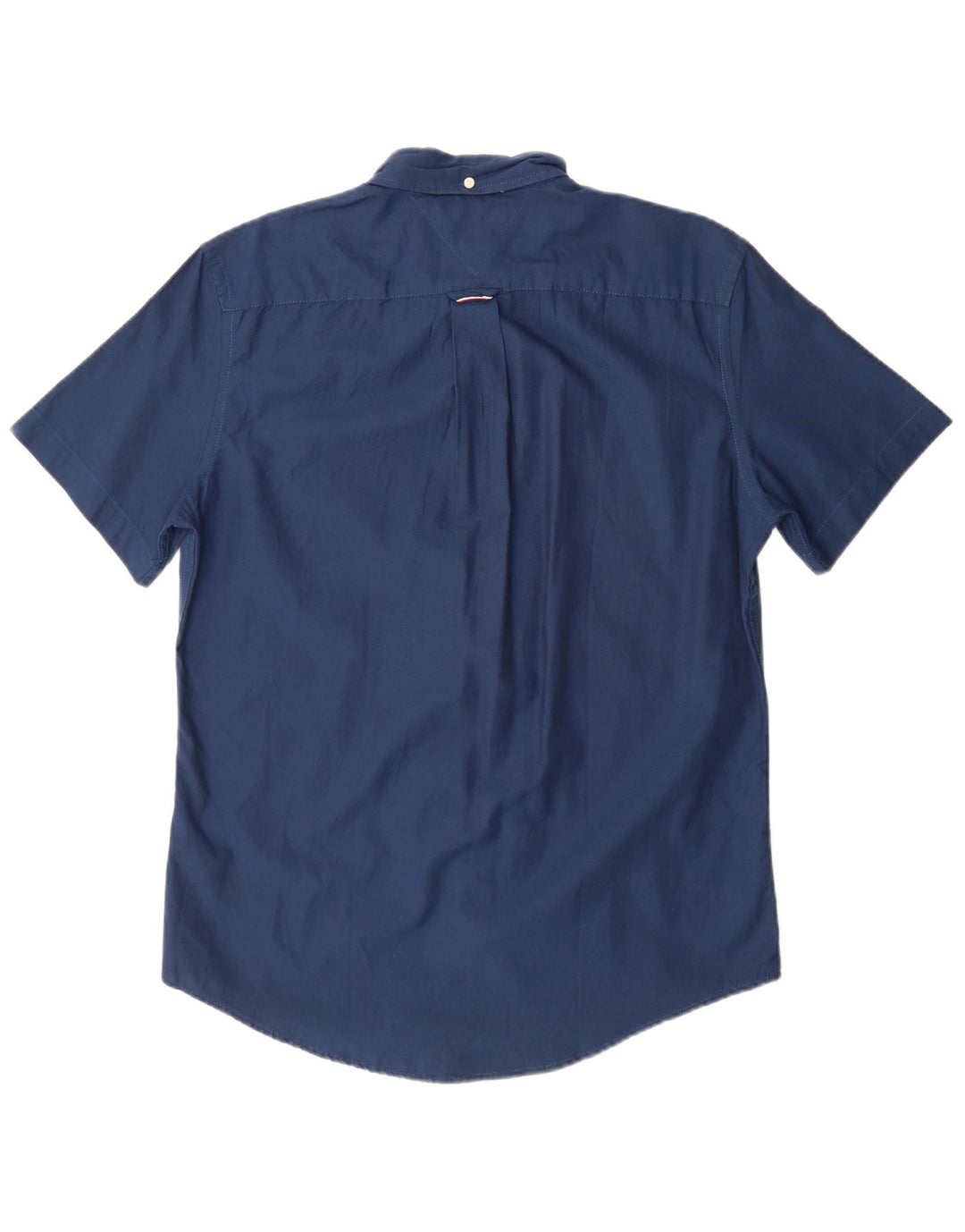 Cămașă cu mânecă scurtă pentru bărbați Tommy Hilfiger, bumbac mediu albastru bleumarin