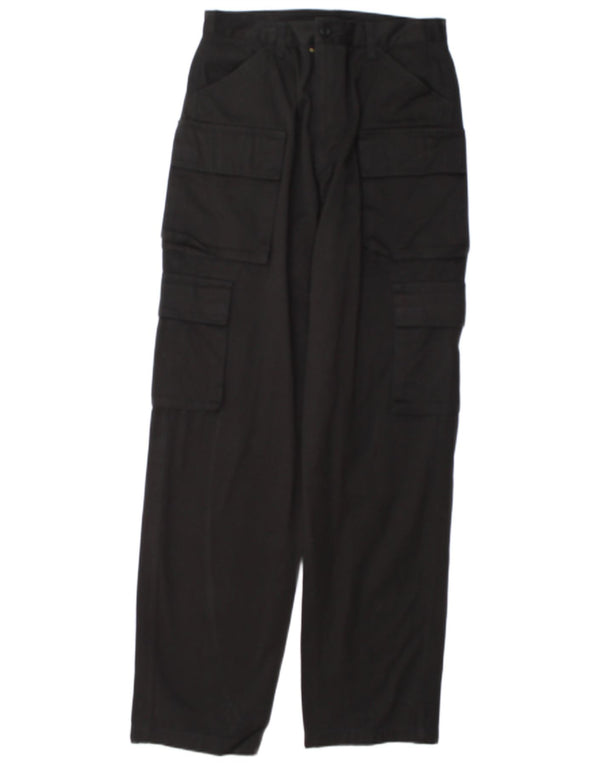 Casucci Mens High Waist Tapered Cargo Trousers IT 44 XS W27 L32 Black