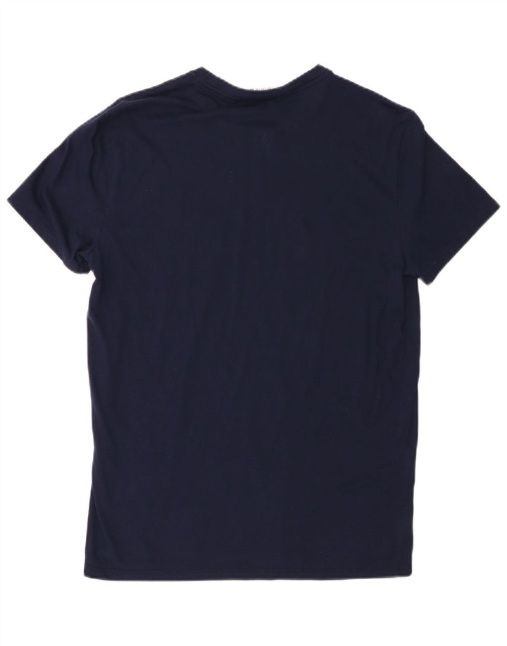 Tricou Lacoste pentru bărbați, cu croiala normală, top mărime 4, bumbac, albastru bleumarin mediu