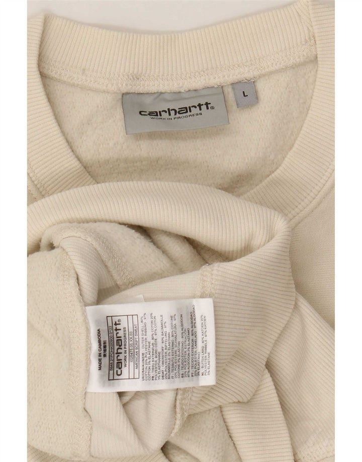 Hanorac pentru bărbați Carhartt Pulover mare, bej, bumbac