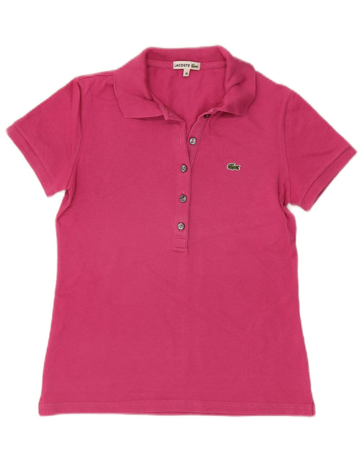 Tricou polo LACOSTE pentru femei EU 36 mic bumbac roz