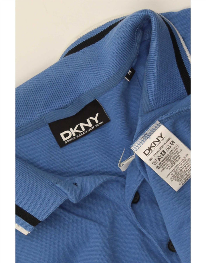 Tricou polo pentru bărbați Dkny, bumbac cu dungi albastre medii