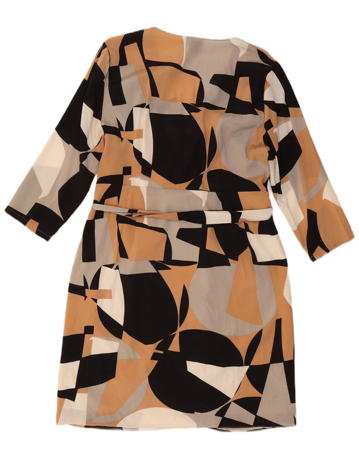 DKNY Rochie cu mâneci 3/4 pentru femei UK 14, mare, multicoloră, geometrică