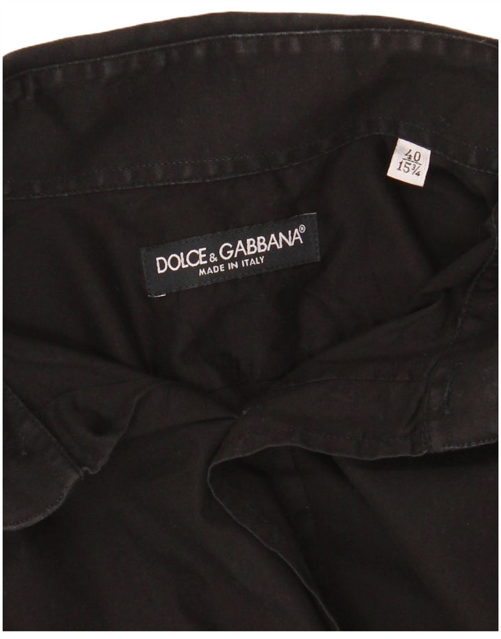 Cămașă pentru bărbați Dolce & Gabbana Mărimea 40 15 3/4 Medium Negru