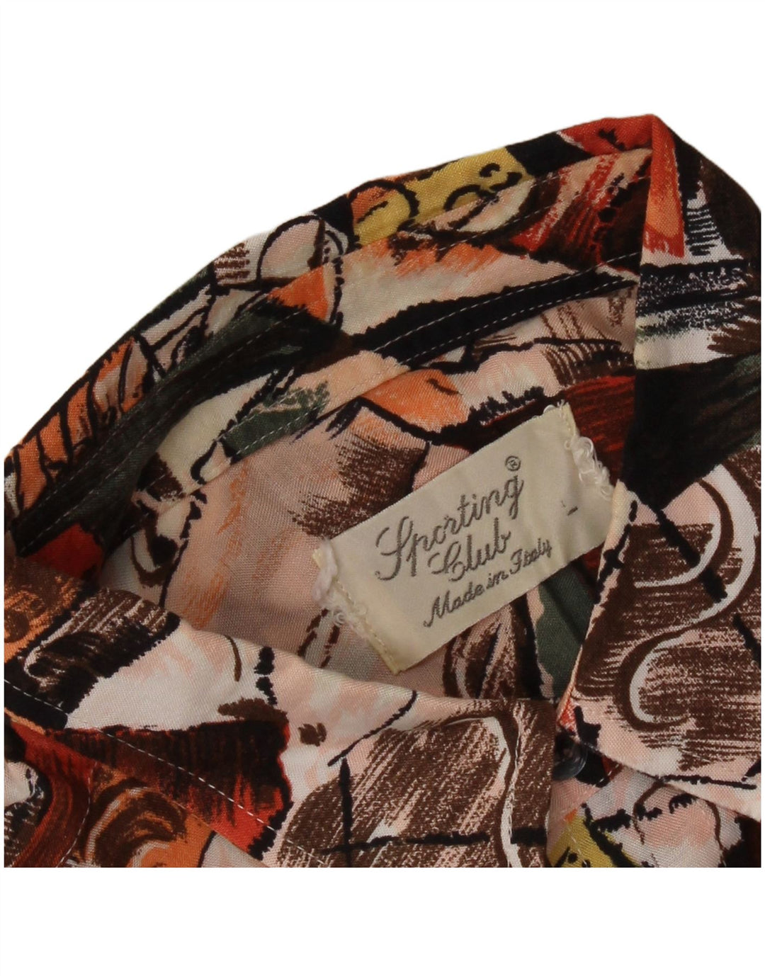 Cămașă cu mânecă scurtă cu model abstract pentru bărbați de epocă, mare, multicoloră