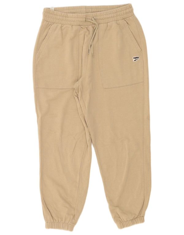 Pantaloni de trening Puma Crop pentru femei Joggeri UK 14 Bumbac mediu bej