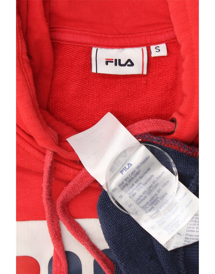 Pulover cu glugă cu grafic pentru femei FILA, mic, multicolor, bloc de culoare