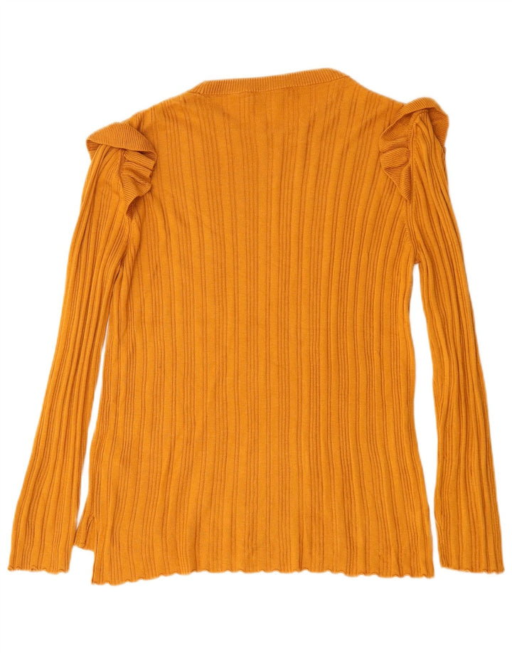Marks & Spencer Top pentru femei cu mânecă lungă UK 12 Medium Galben Acrilic