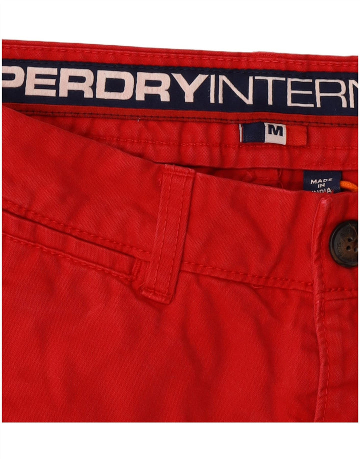 SUPERDRY Pantaloni scurți chino pentru bărbați, mediu W32, bumbac roșu