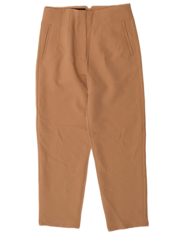 Pantaloni de costum conici pentru femei cu talie înaltă Zara Mari L30 L27 Poliester bej