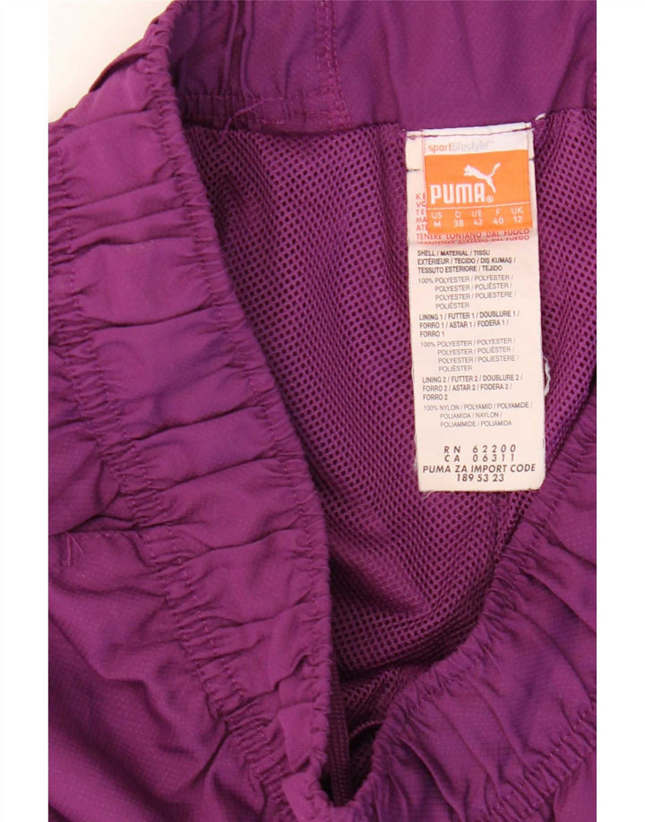 Pantaloni de trening Puma pentru femei UK 12 Poliester bloc de culoare violet mediu