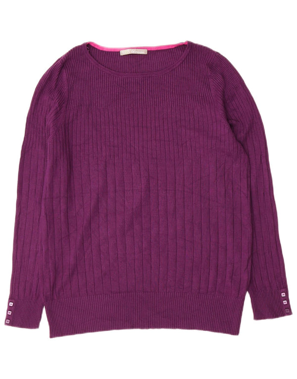 Pulover pentru femei Marks & Spencer cu decolteu cu barca UK 20 2XL Viscoză violet
