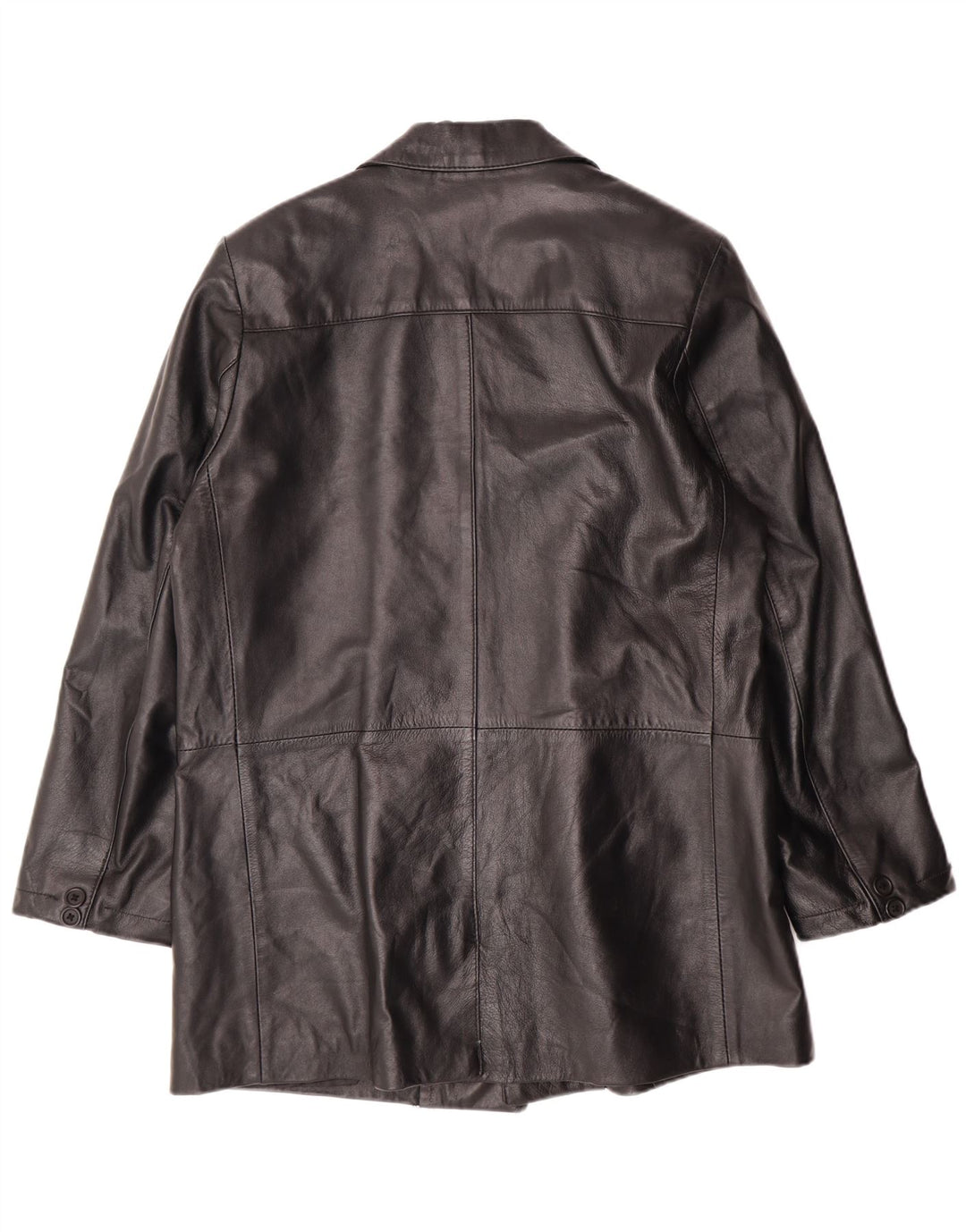 Jachetă de piele vintage pentru bărbați UK 38 Medium Black Leather Classic