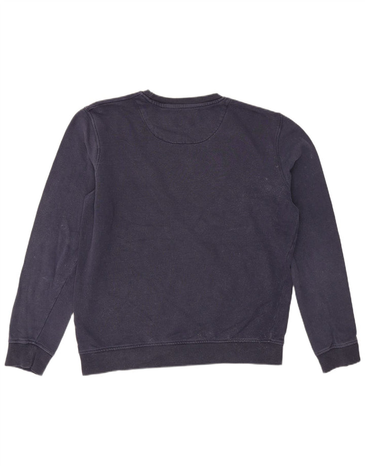 Hanorac grafic pentru bărbați Lyle & Scott Pulover mediu albastru bleumarin, bloc de culoare