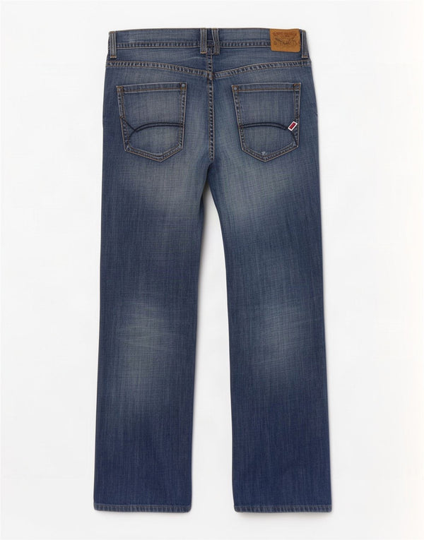 Tommy Hilfiger Mens Wilson Distressed Regular Straight Jeans W36 L32 Blue