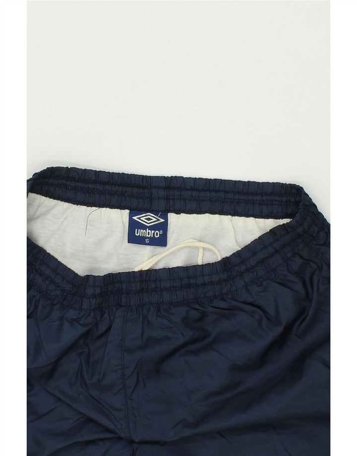 UMBRO Mens Tracksuit Trousers Joggers Small Navy Blue Colourblock Vintage Umbro and Second-Hand Umbro from Messina Hembry 