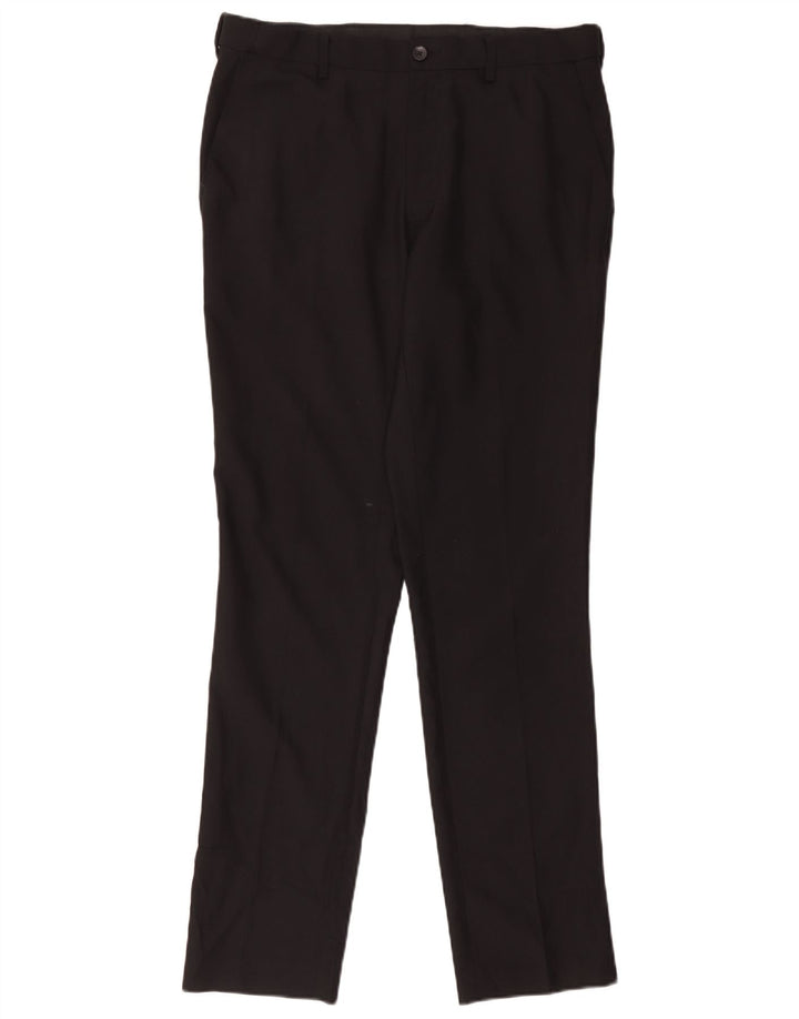 Pantaloni chino subțiri pentru bărbați Marks & Spencer L34 L33 Poliester negru