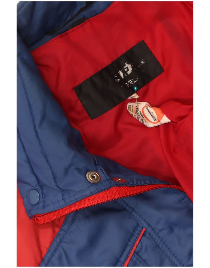 Jachetă căptușită vintage pentru bărbați IT 52 XL, albastru, poliester color bloc