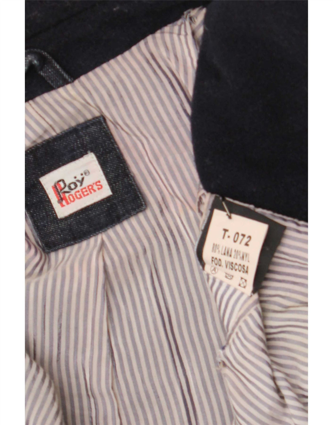 Roy Rogers Mens Pea Coat IT 50 Large Bleumarin Wool