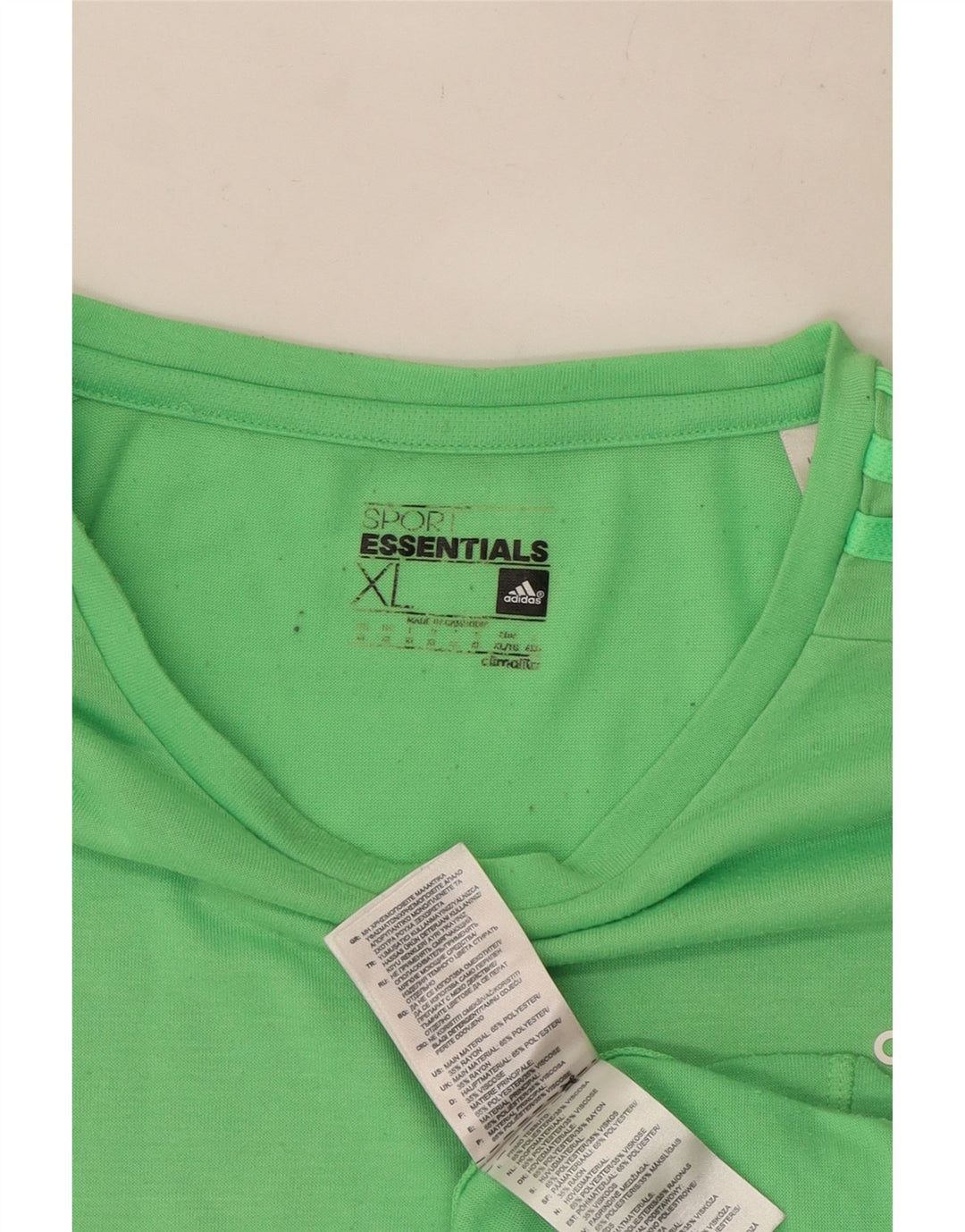 Tricou Adidas Climalite pentru bărbați Top XL Poliester verde