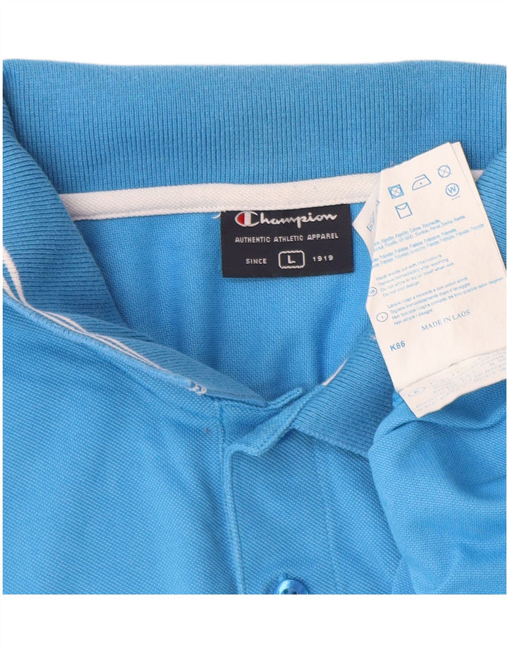 Tricou polo pentru bărbați Champion, mare, albastru, bumbac