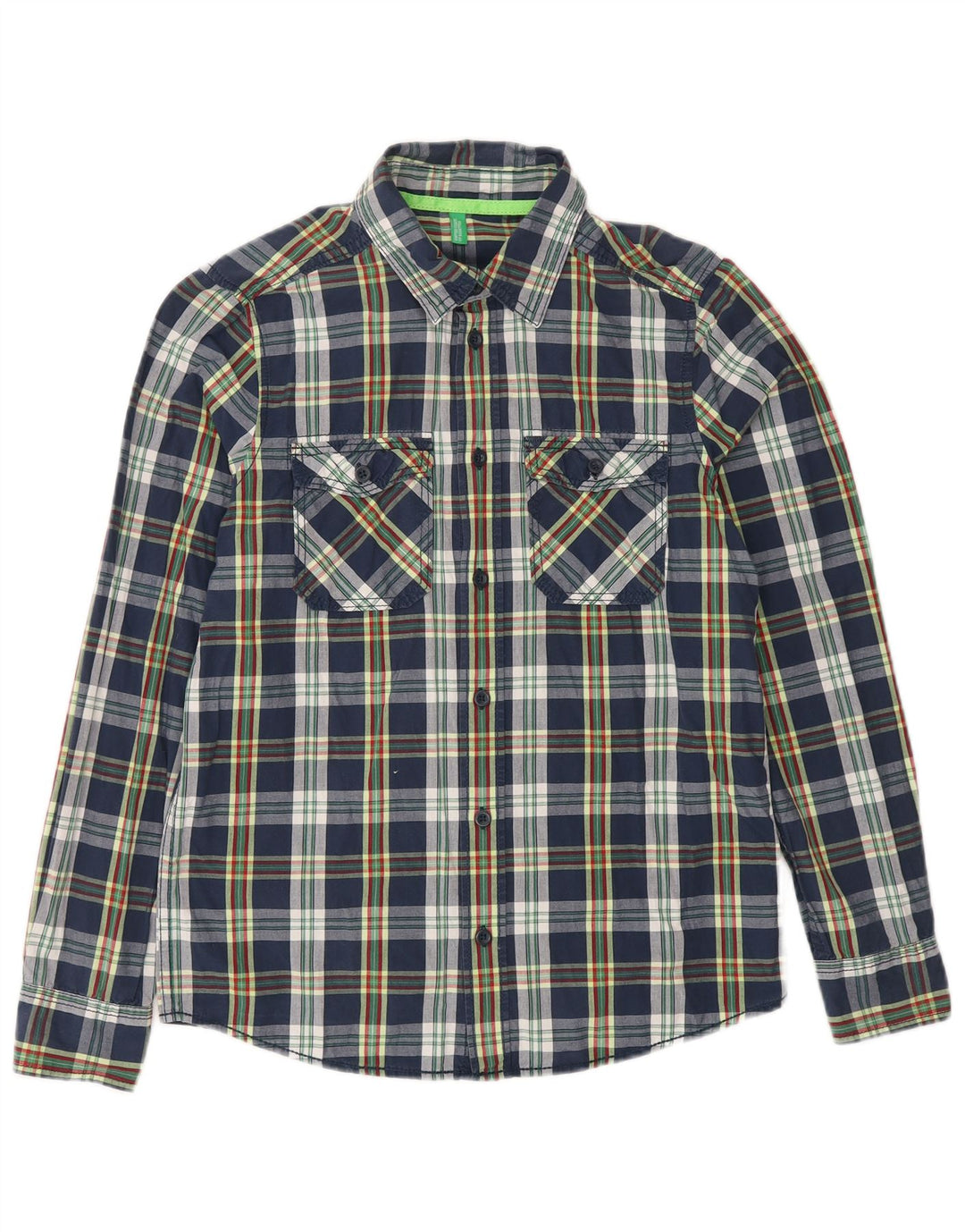 Cămașă BENETTON Băieți 9-10 Ani Bleumarin Carac