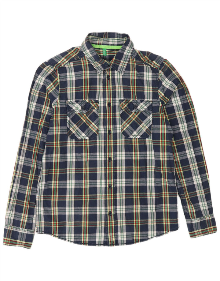 Cămașă BENETTON Băieți 9-10 Ani Bleumarin Carac