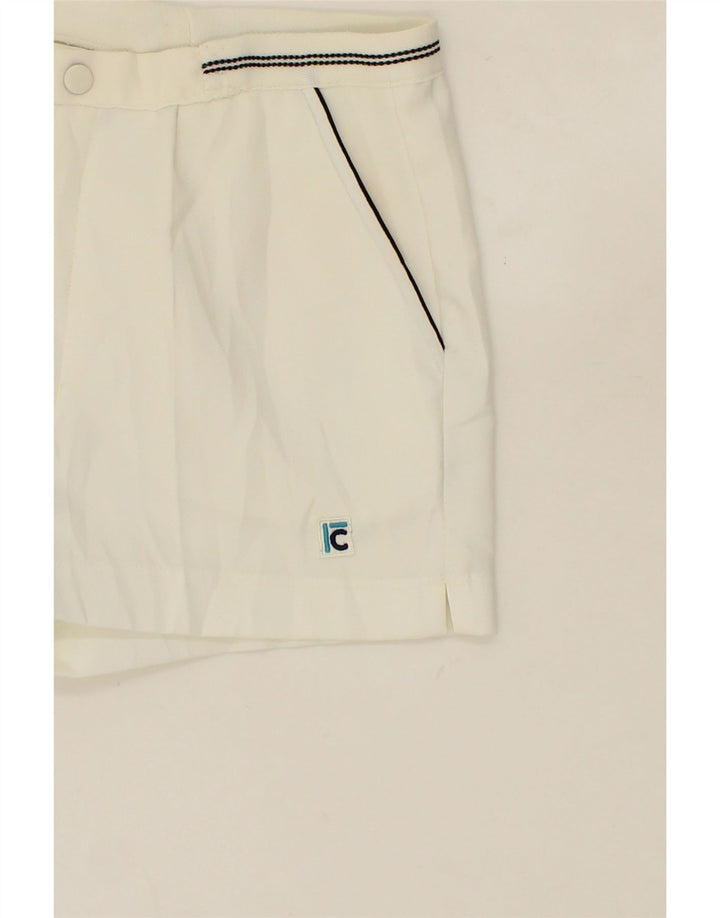 VINTAGE Girls Chino Shorts 13-14 Years White Vintage Vintage and Second-Hand Vintage from Messina Hembry 