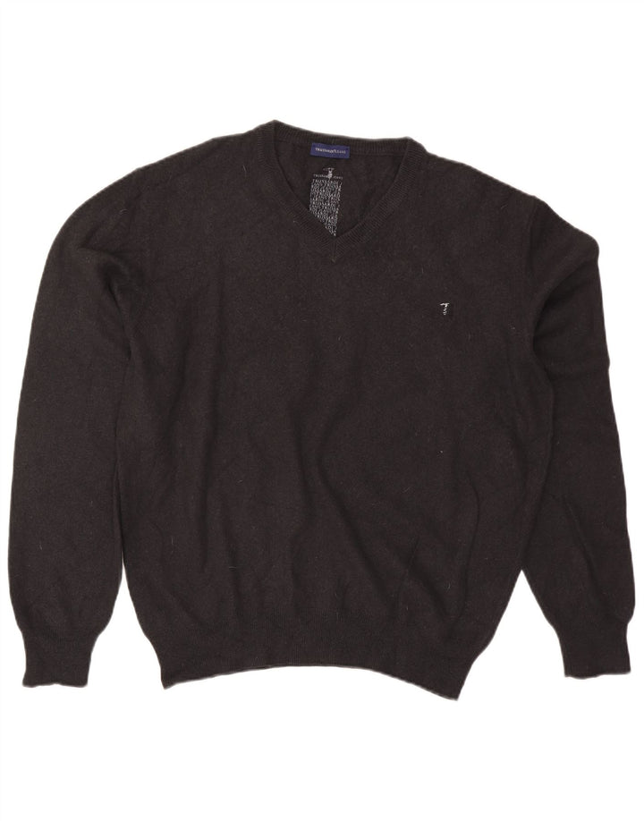Pulover pentru bărbați Trussardi Jeans cu decolteu în V, 3XL, gri