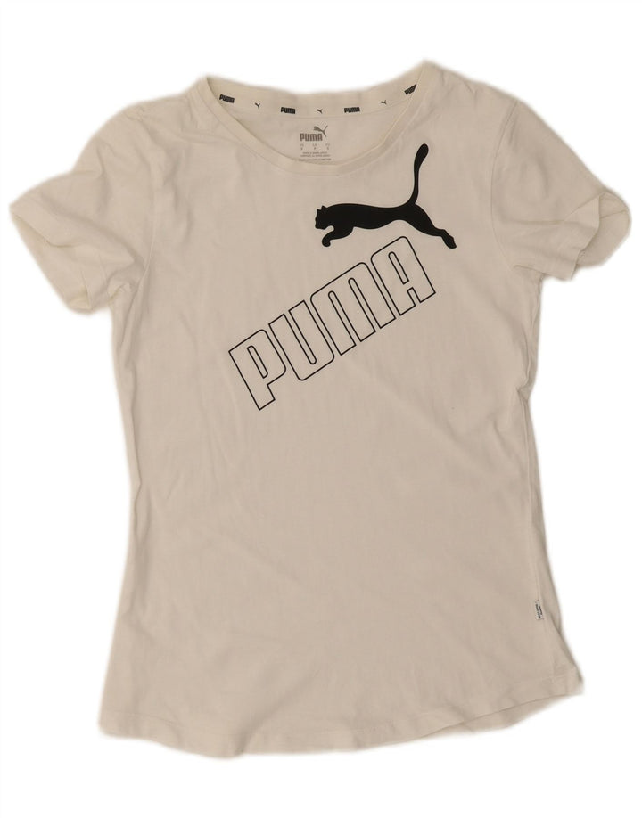 Tricou grafic Puma pentru femei Top UK 10 Small White